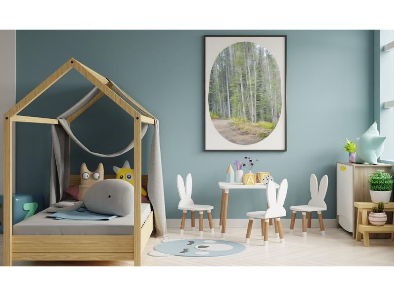 Toodler Room with a Montessori House Floor Bed
