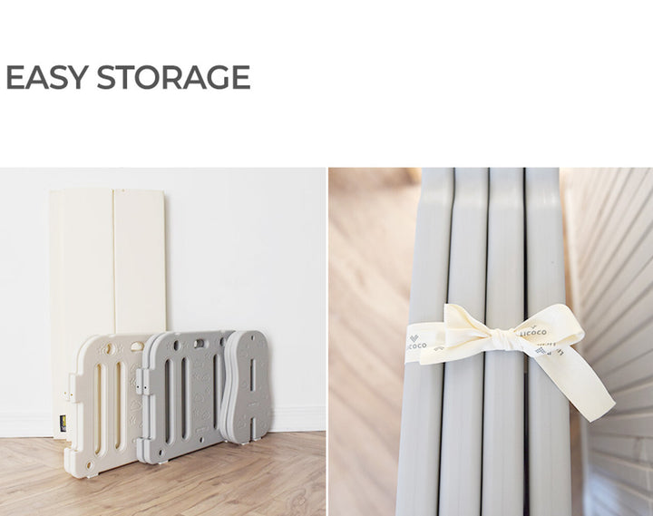 Ggumbi Baby Room Play Pen (14-Panel) – Extra Large Safe Play Yard (Fits 2 Mats, Non-Toxic Plastic)