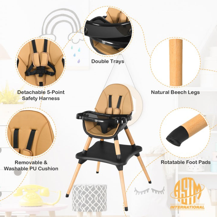 5 In 1 Convertible High Chair