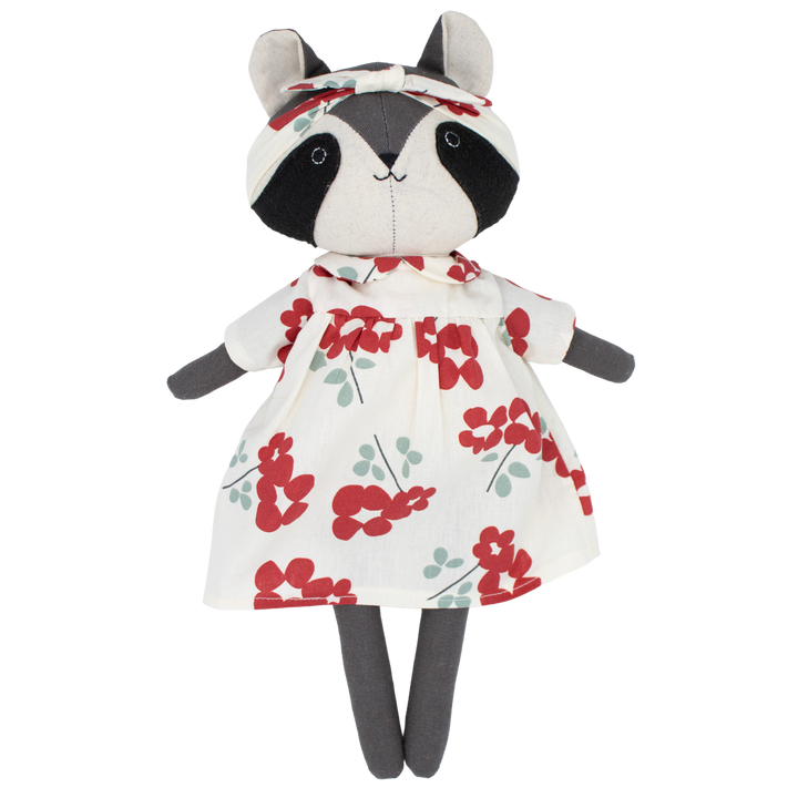 Rita the Raccoon – Handmade Plush Doll (Organic Cotton Toy)