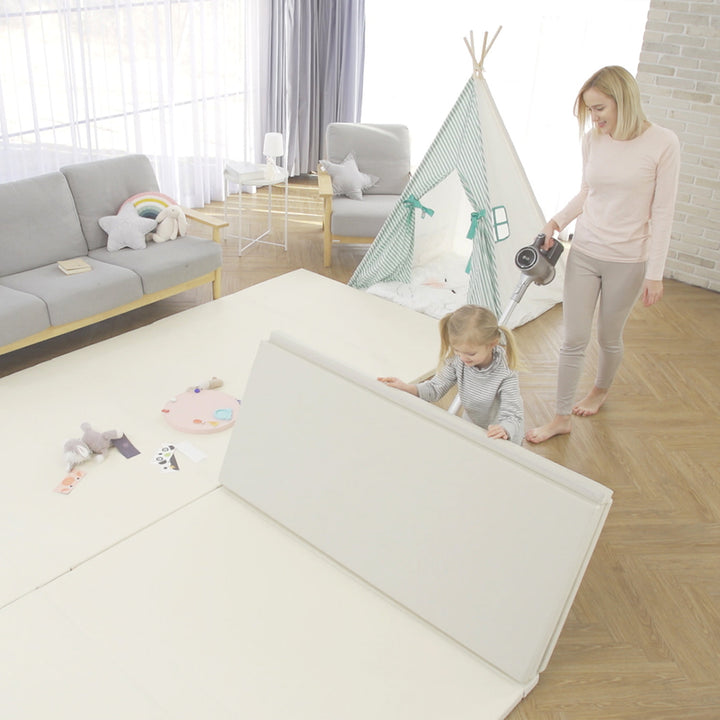 Ggumbi Licoco Clean Roll Foldable Play Mat – Large 200×140cm, 4cm-Thick Noise-Reducing Foam, Non-Toxic & Waterproof