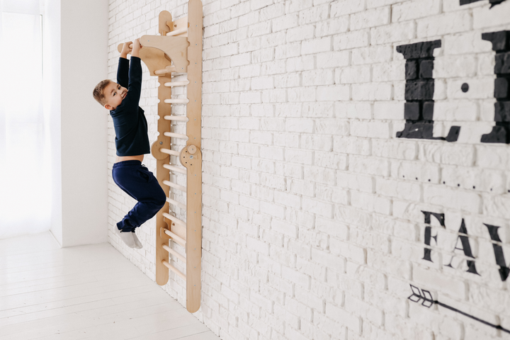 Swedish Ladder Add-On (Horizontal Bar Attachment) – Convert Pikler Triangle to Gym