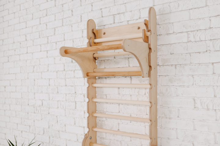 Swedish Ladder Add-On (Horizontal Bar Attachment) – Convert Pikler Triangle to Gym