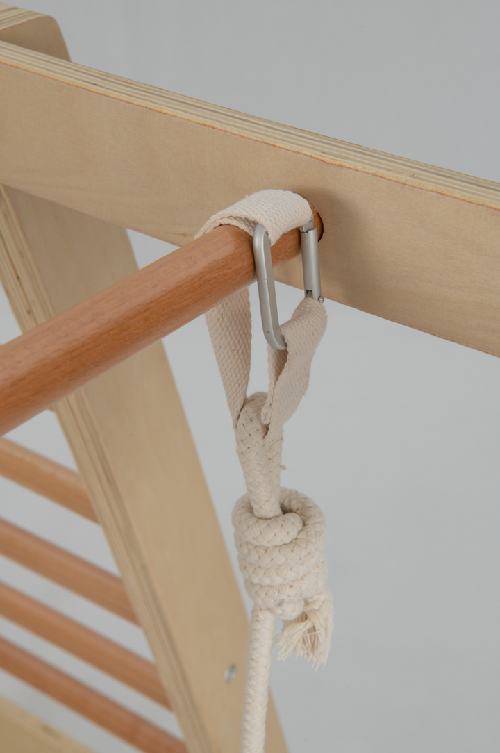 6-in-1 Indoor Jungle Gym Playset – Kids Wooden Climber with Slide & Swing