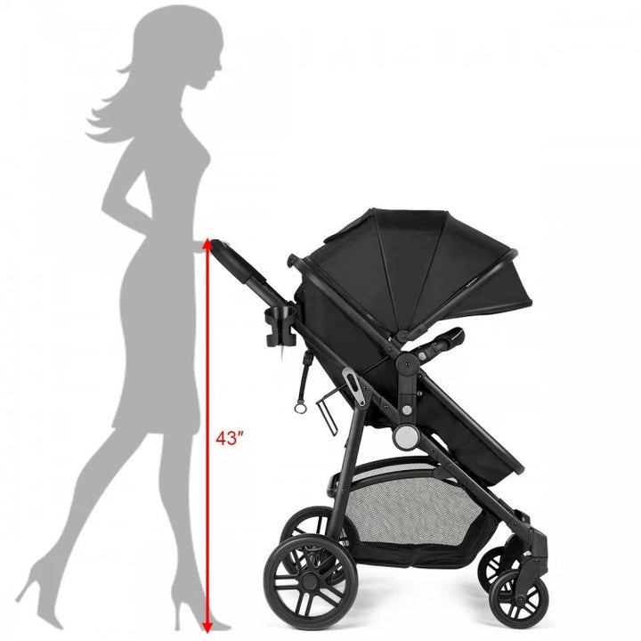 Baby Stroller with Easy One-Hand Fold Design