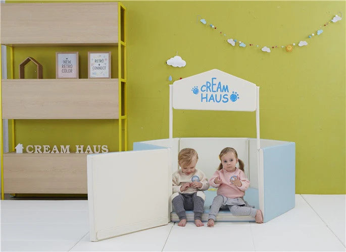 Creamhaus Ice Castle YT – Modular Play Mat & Play Pen Set, Non-Toxic Foam