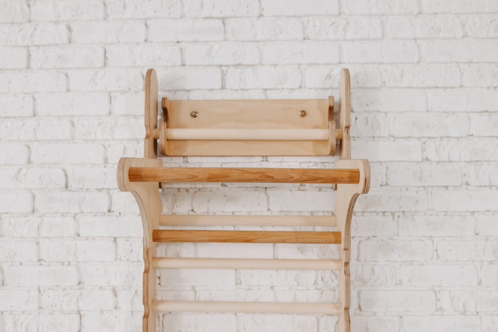 Swedish Ladder Add-On (Horizontal Bar Attachment) – Convert Pikler Triangle to Gym