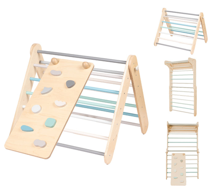 Pikler Triangle & Swedish Ladder Wall Gym – 2-in-1 Kids Climber Set