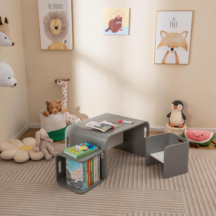 Toddler Flipping Chairs And Bench Set