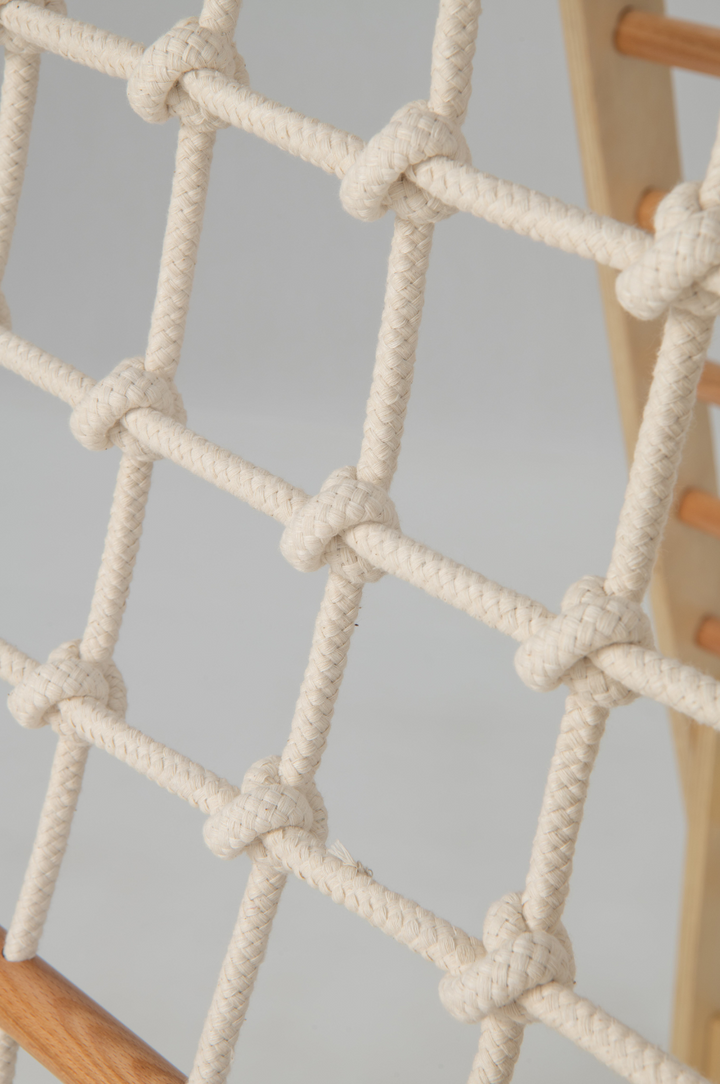 6-in-1 Indoor Jungle Gym Playset – Kids Wooden Climber with Slide & Swing