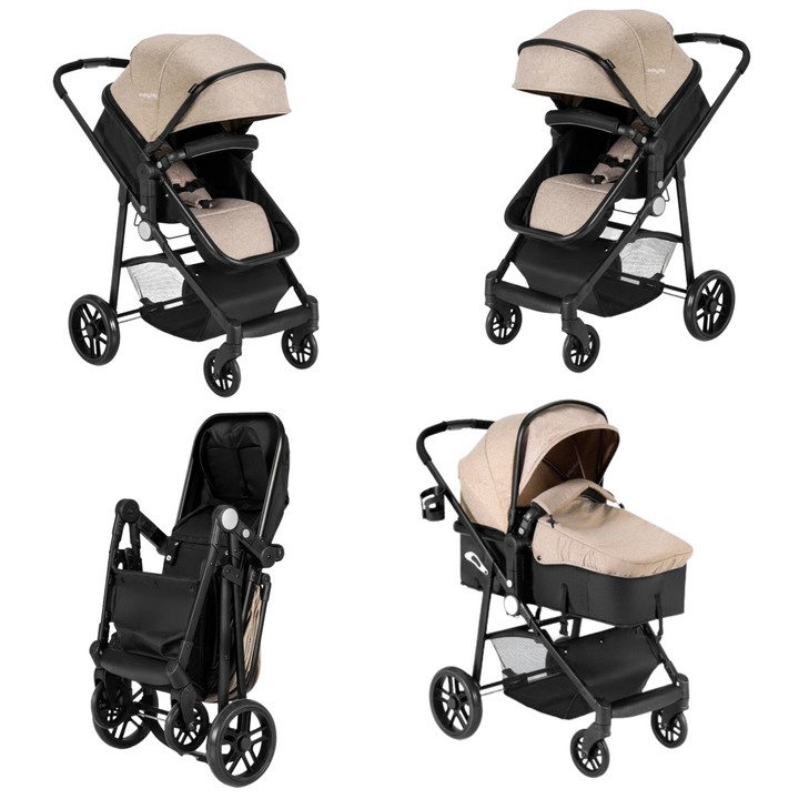 Baby Stroller with Easy One-Hand Fold Design