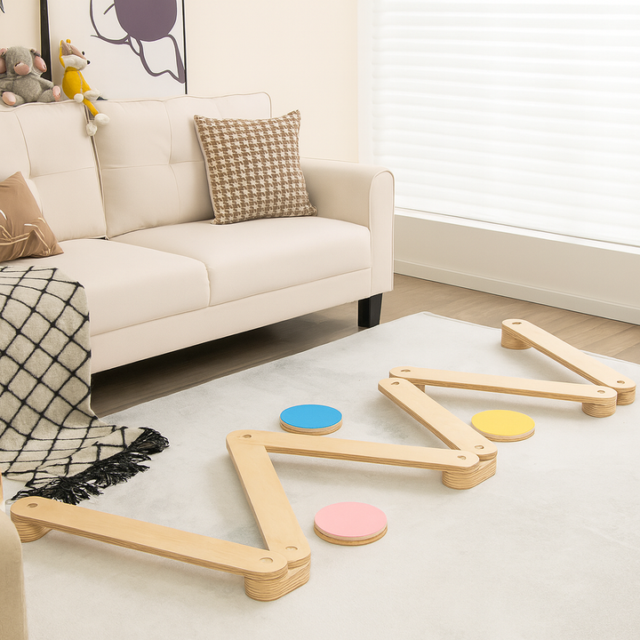 Kids Balance Beam and Stepping Stones Set – Indoor Obstacle Course Toys