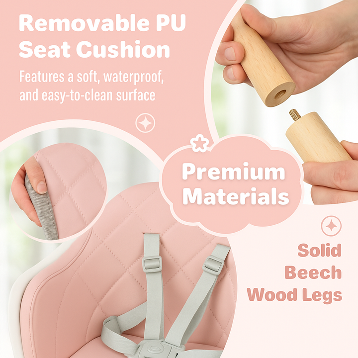 6 In 1 Convertible Baby High Chair