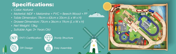 Wooden Table With Train Playset 1 - Manual