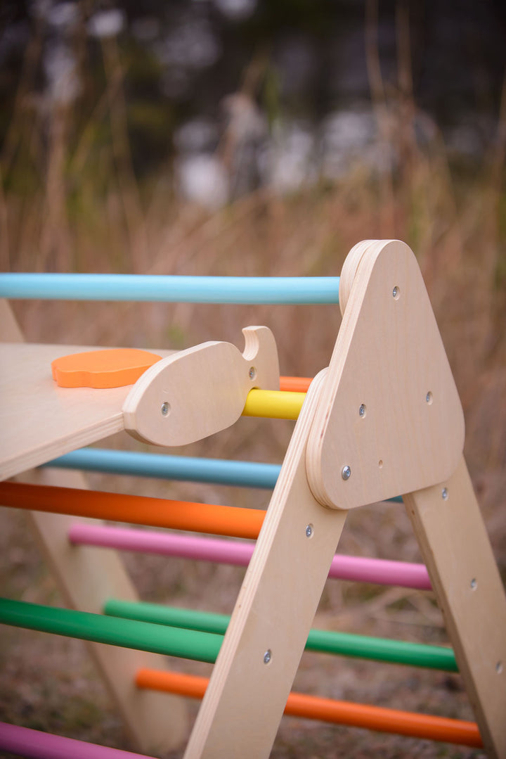 3-in-1 Pikler Climber Set – Triangle, Rocker Arch & Reversible Ramp (Foldable)