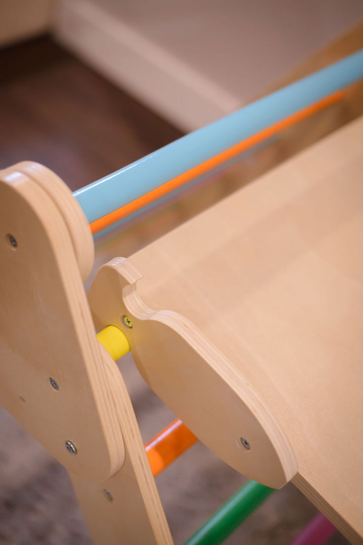 3-in-1 Pikler Climber Set – Triangle, Rocker Arch & Reversible Ramp (Foldable)