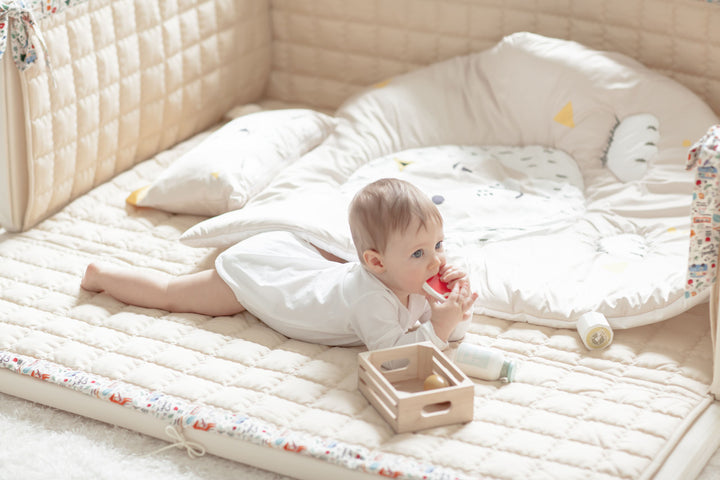 Ggumbi Lucky Star Play Room (XL) – Convertible Foam Play Pen & Bumper Bed, Non-Toxic with Soft Walls