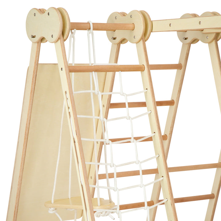 6-in-1 Indoor Jungle Gym for Kids (Climber, Slide, Swing, Monkey Bars)