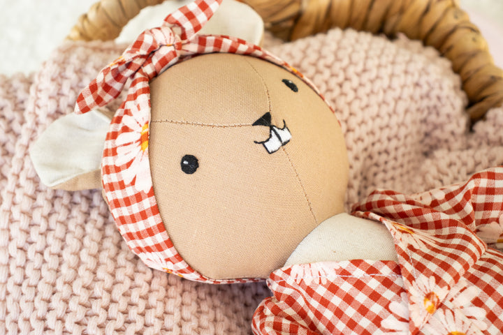 Bella the Beaver – Handmade Plush Doll (Organic Cotton Toy)