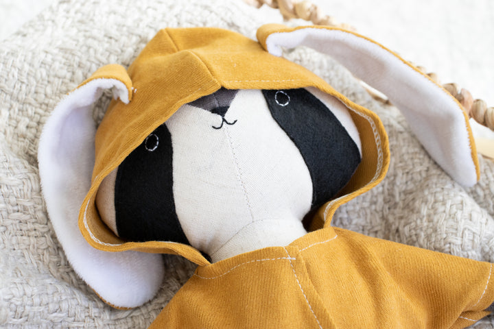 Rita the Raccoon – Handmade Plush Doll (Organic Cotton Toy)