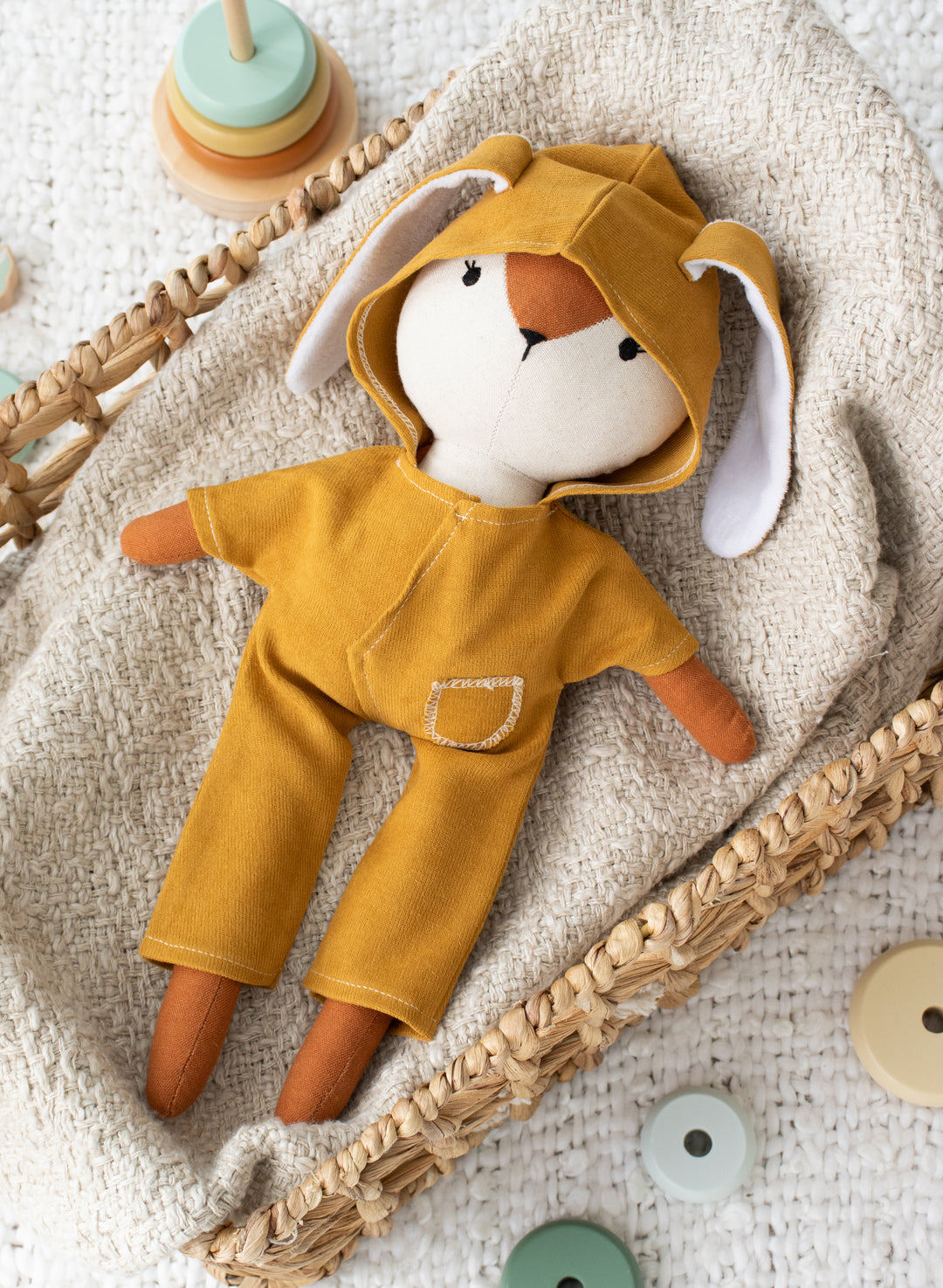 Rocky the Moose – Handmade Plush Animal Doll (Canadian Moose)