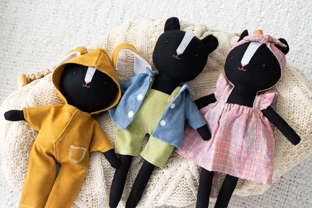 Shelly the Skunk – Handmade Stuffed Skunk Doll (Plush Toy)