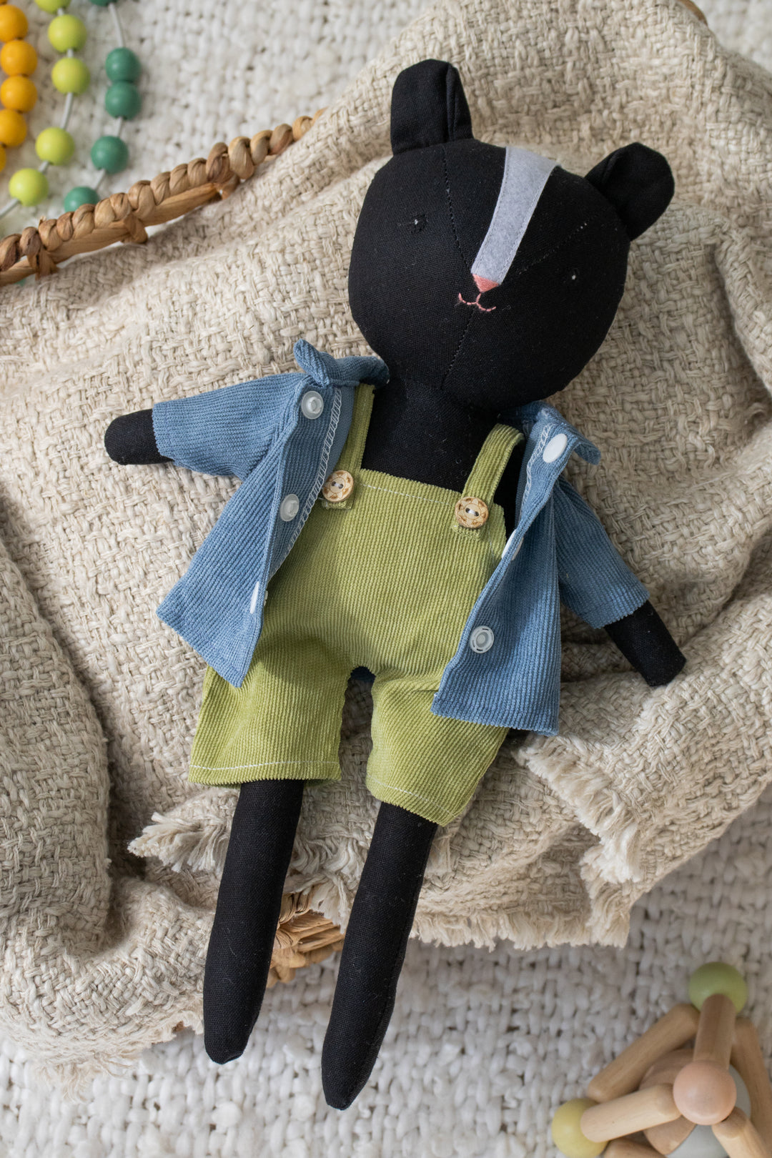 Shelly the Skunk – Handmade Stuffed Skunk Doll (Plush Toy)