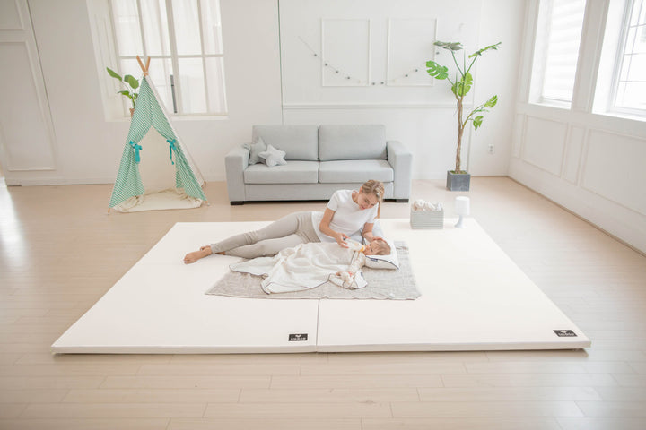 Ggumbi Licoco Clean Roll Foldable Play Mat – Large 200×140cm, 4cm-Thick Noise-Reducing Foam, Non-Toxic & Waterproof