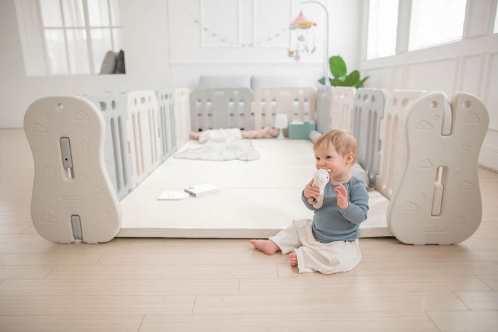 Ggumbi Licoco Clean Roll Foldable Play Mat – Large 200×140cm, 4cm-Thick Noise-Reducing Foam, Non-Toxic & Waterproof