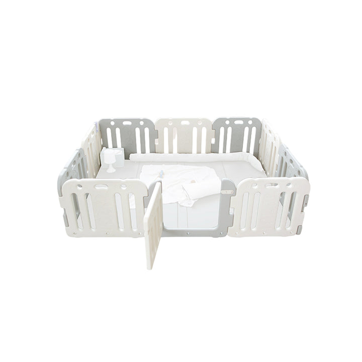 Ggumbi Baby Room Play Pen (10-Panel) – Safe Modular Baby Fence for 1 Play Mat, Non-Toxic PE Construction