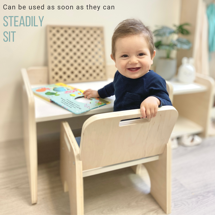 Montessori Table and Chair Adjustable Height - Made In Canada