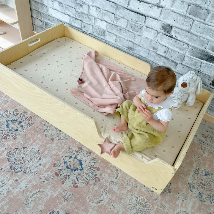 Montessori Floor Bed with Rails (Crib) Made in Canada