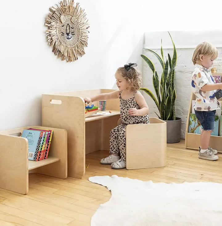 Toddler Flipping Chairs And Bench Set