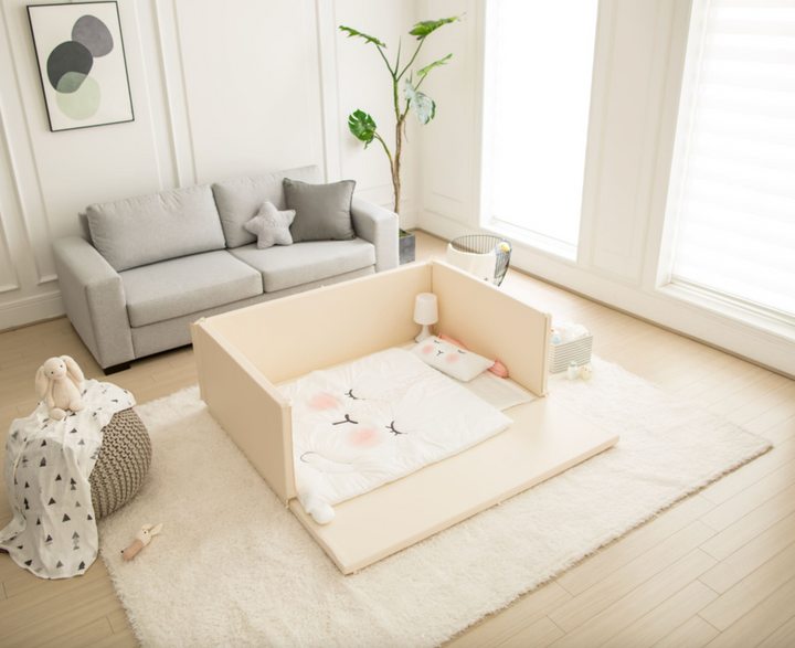 Ggumbi Lucky Star Play Room (XL) – Convertible Foam Play Pen & Bumper Bed, Non-Toxic with Soft Walls