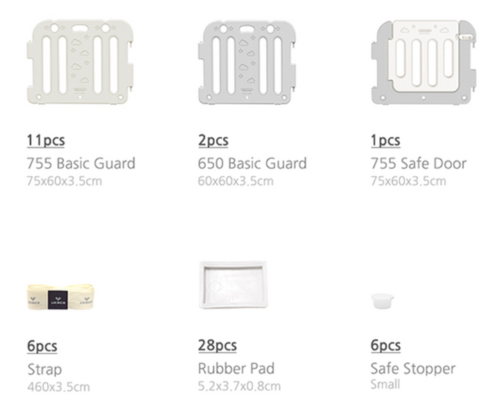 Ggumbi Baby Room Play Pen (14-Panel) – Extra Large Safe Play Yard (Fits 2 Mats, Non-Toxic Plastic)