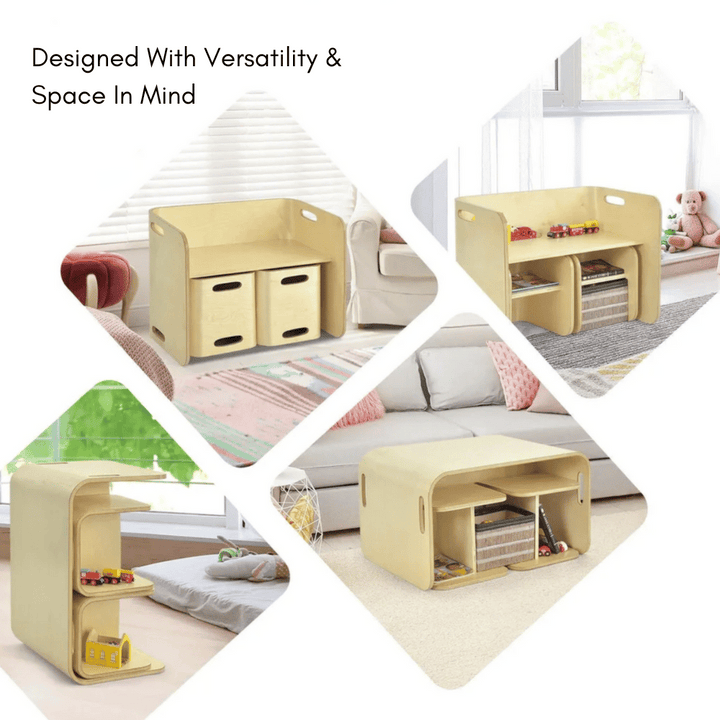 Toddler Flipping Chairs And Bench Set