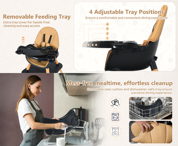 5 In 1 Convertible High Chair