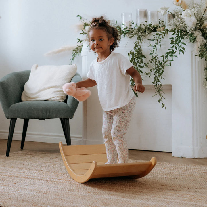 Wooden Balance Board for Kids – Montessori Wobble Rocker - Made in Canada