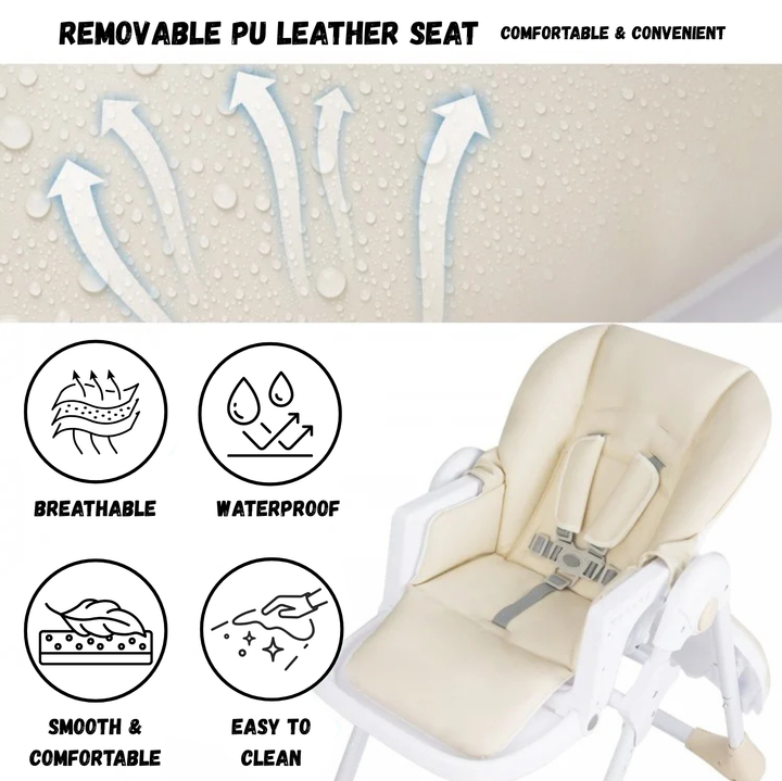 Foldable High Chair With Adjustable Heights