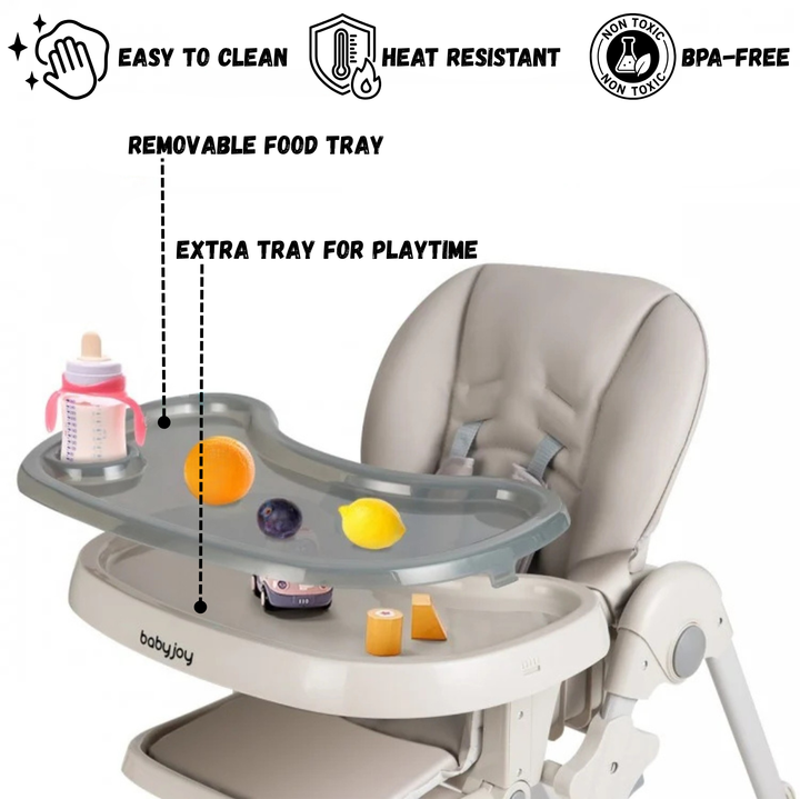 Foldable High Chair With Adjustable Heights
