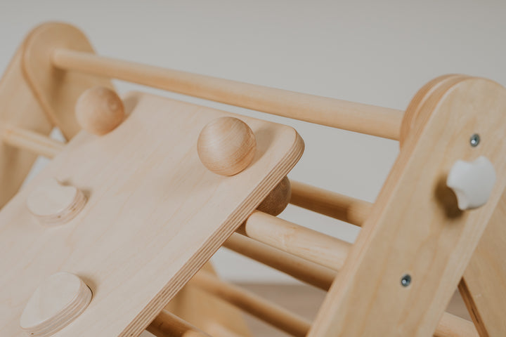 Pikler Triangle & Swedish Ladder Wall Gym – 2-in-1 Kids Climber Set