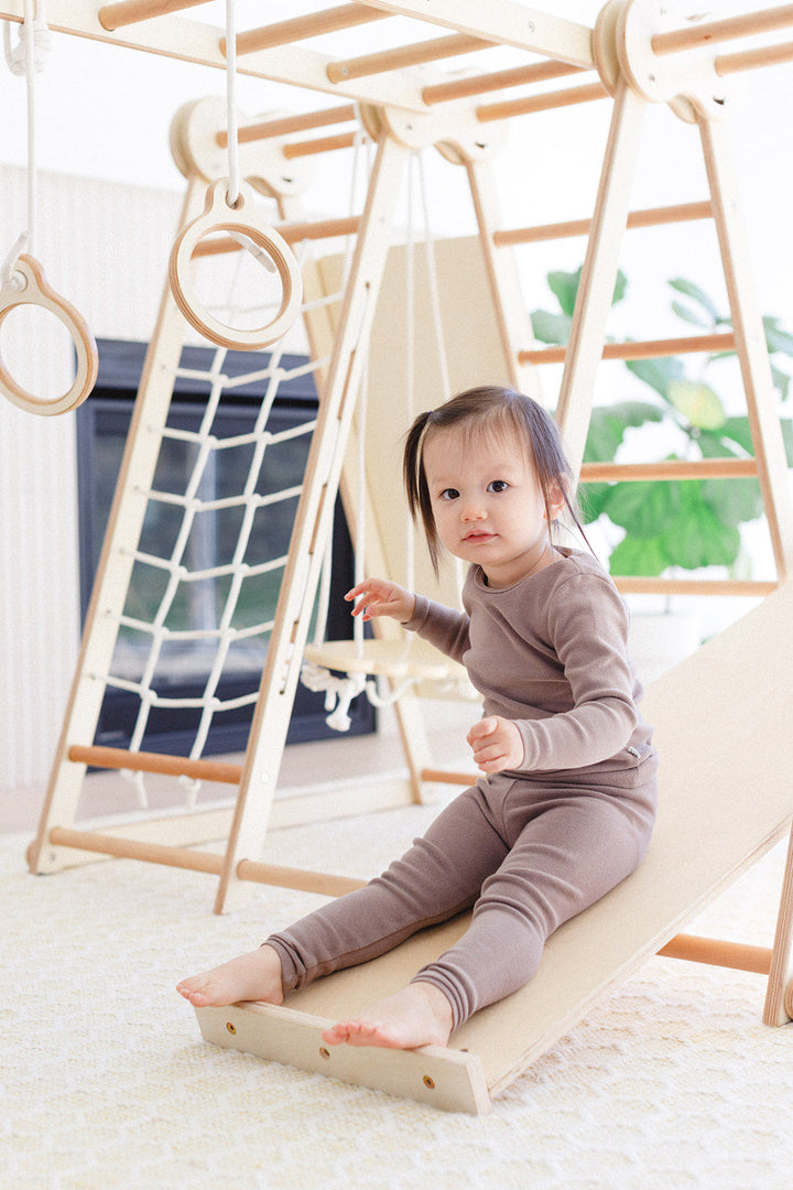 6-in-1 Indoor Jungle Gym for Kids (Climber, Slide, Swing, Monkey Bars)