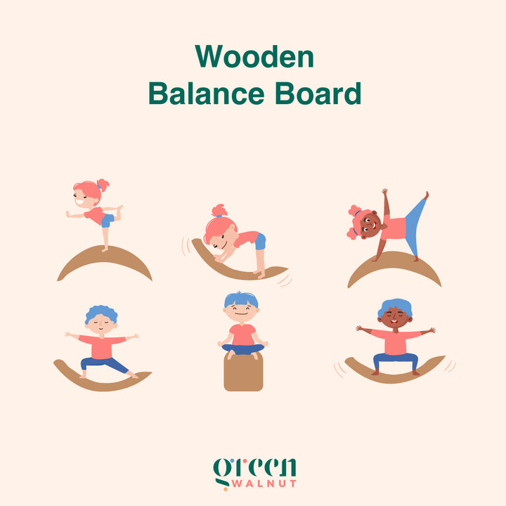 Large Wooden Balance Board (No Felt)