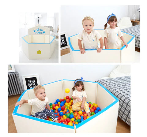 Creamhaus Ice Castle YT – Modular Play Mat & Play Pen Set, Non-Toxic Foam