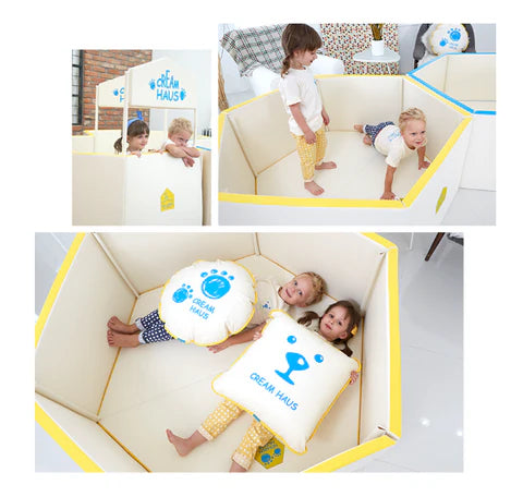 Creamhaus Ice Castle YT – Modular Play Mat & Play Pen Set, Non-Toxic Foam