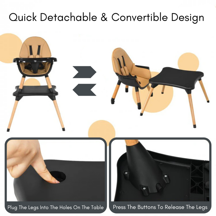 5 In 1 Convertible High Chair