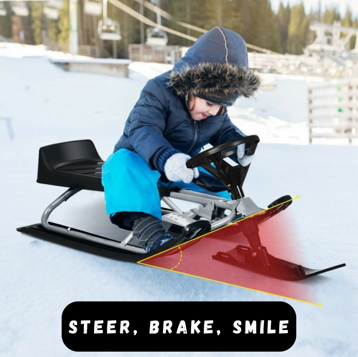 Snow Sled with Steering Wheel