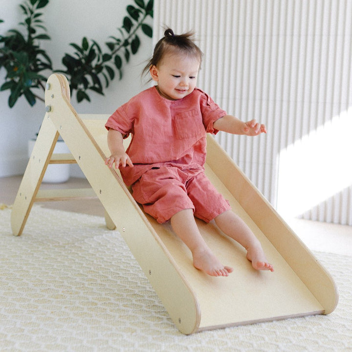 2-in-1 “Slide ’n Sketch” – Folding Kids Slide with Drawing Easel Board (Indoor Play)