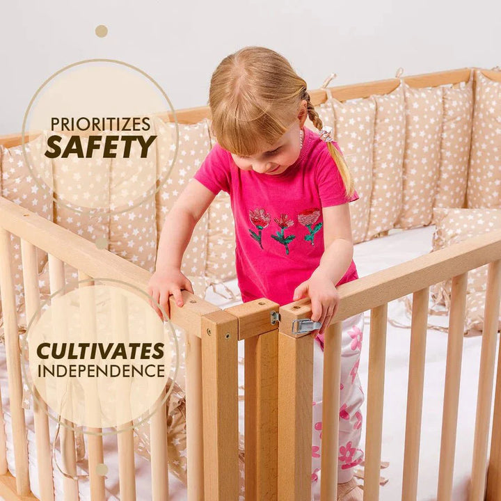 Twin Size Bed Frame for Toddlers with Fence (Twin or Full Size)