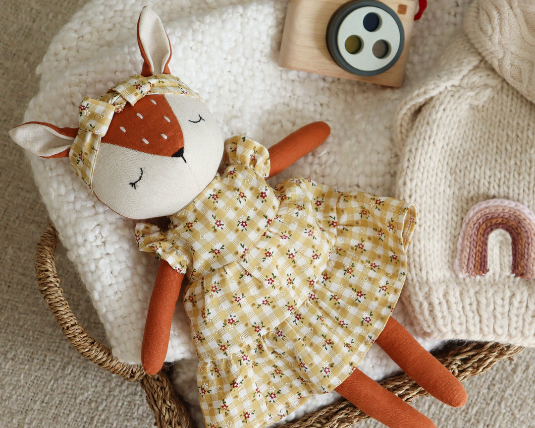 Deer Handmade Doll With A Dress